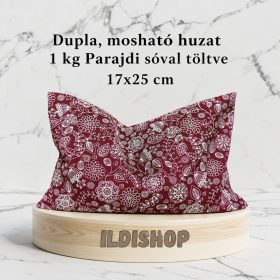 Bordó csipke mintás parajdi sópárna, 1 kg- 17x25 cm