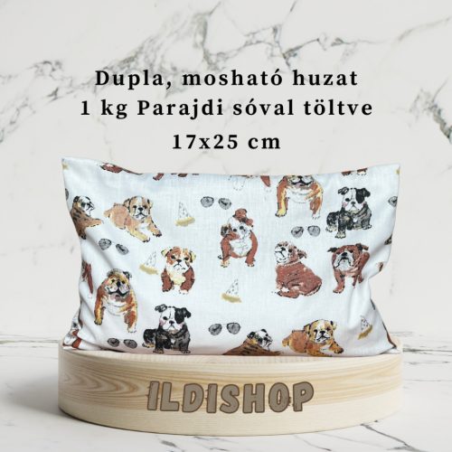Bulldog kutya mintás parajdi sópárna, 1 kg- 17x25 cm