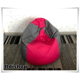 Babzsákfotel kicsiknek, csepp  forma: világos szürke-pink