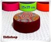 Mintás ülőpárna: bordó-színes mandala
