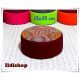 Mintás ülőpárna: bordó-színes mandala