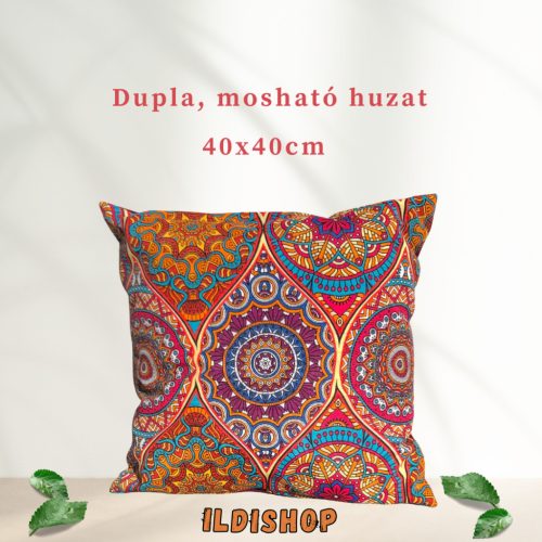 Színes mandala mintás (10) díszpárna 45x45 cm