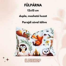   Erdei vadvilág mintás parajdi sóval töltött fülpárna, 0,3 kg- 12x15 cm