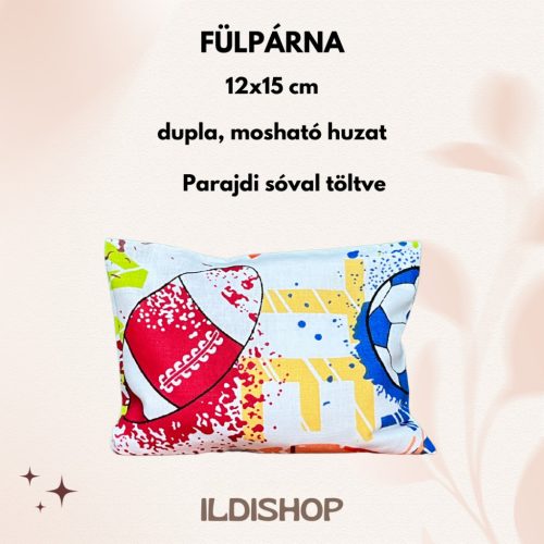 Labda mintás parajdi sóval töltött fülpárna, 0,3 kg- 12x15 cm