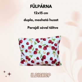   Eper mintás parajdi sóval töltött fülpárna, 0,3 kg- 12x15 cm