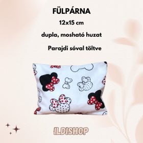   Minnie mintás parajdi sóval töltött fülpárna, 0,3 kg- 12x15 cm