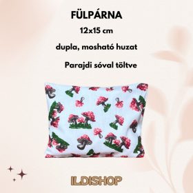   Gomba mintás parajdi sóval töltött fülpárna, 0,3 kg- 12x15 cm