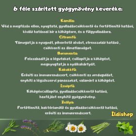   6 féle szárított gyógynövény keveréke-Gyógynövényes párna utántöltésére