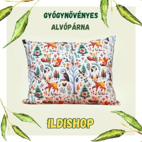   Erdei vadvilág mintás gyógynövényes párna 6 gyógynövény keveréke 40x50 cm