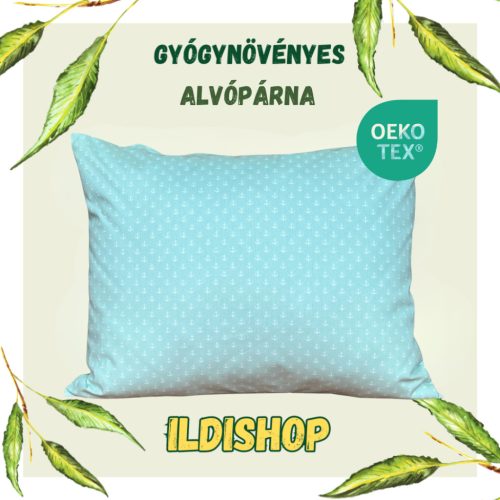 Horgony mintás gyógynövényes párna 6 gyógynövény keveréke 40x50 cm 