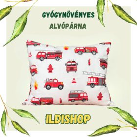 Tűzoltó autó mintás gyógynövényes párna 40x50 cm