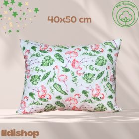 Kispárna huzat 40x50 cm, flamingó mintás