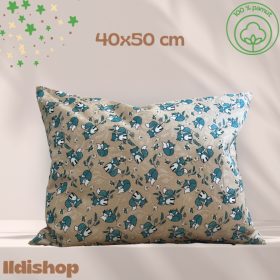 Kispárna huzat 40x50 cm, zöld róka