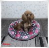 Kerek kutyafekhely, kutyaágy /75 cm pink tappancs mintás