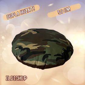 Színes kör alakú padlópárna: terepmintás