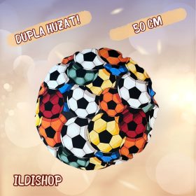 Színes kör alakú padlópárna: labda mintás