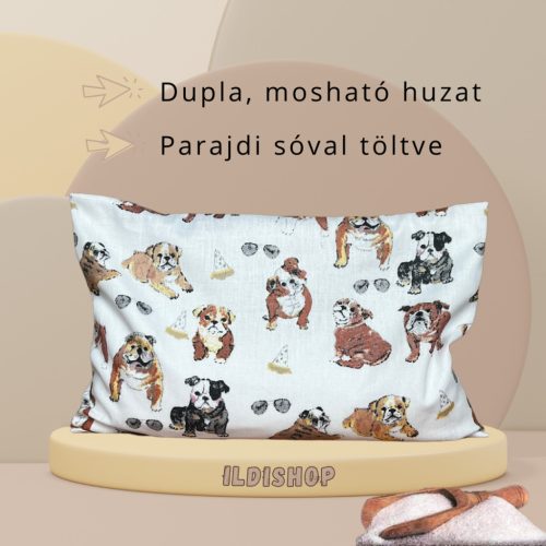 Bulldog kutya mintás parajdi sópárna, 1,5 kg- 20x30 cm