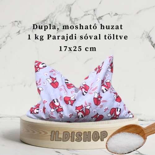 Róka mintás parajdi sópárna, 1 kg- 17x25 cm
