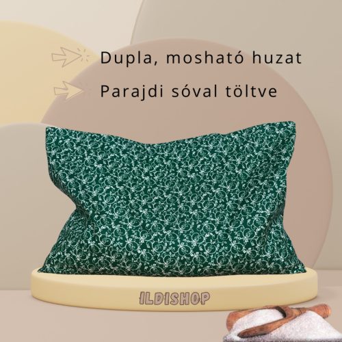 Zöld apró mintás parajdi sópárna, 1,5 kg- 20x30 cm